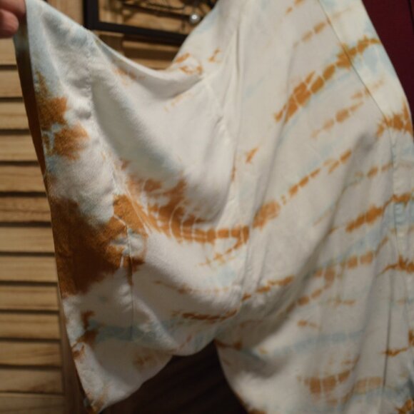 Young Fabulous Broke M Goldish Brown Tie Dye Crossover Front Top - Picture 2 of 8